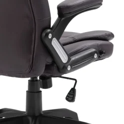 vidaXL Mobiliario De Oficina-Silla de oficina de cuero sintético marrón