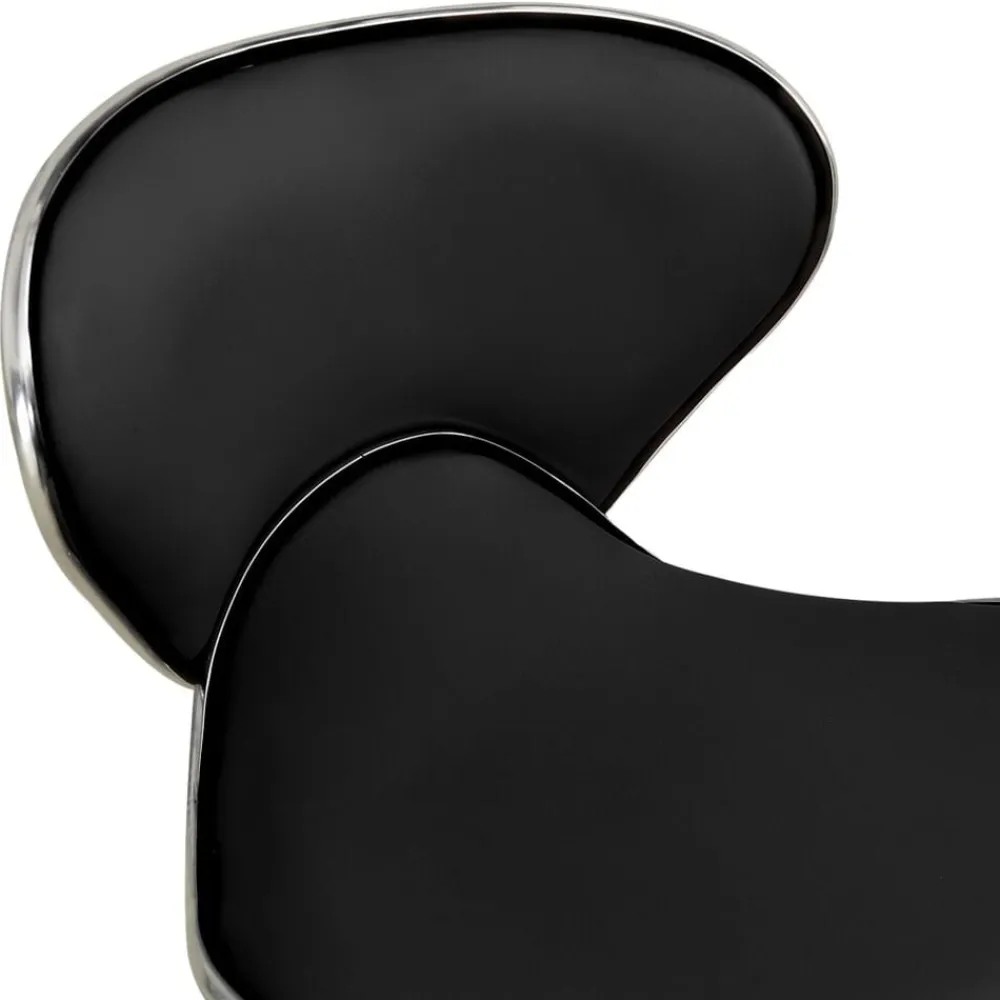vidaXL Silla de oficina de cuero sintético negra Negro Outlet