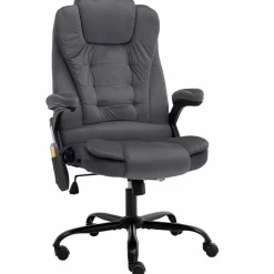 vidaXL Silla de oficina de masaje terciopelo Gris oscuro Best