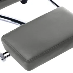 vidaXL Silla de oficina de cuero sintético gris Antracita Outlet