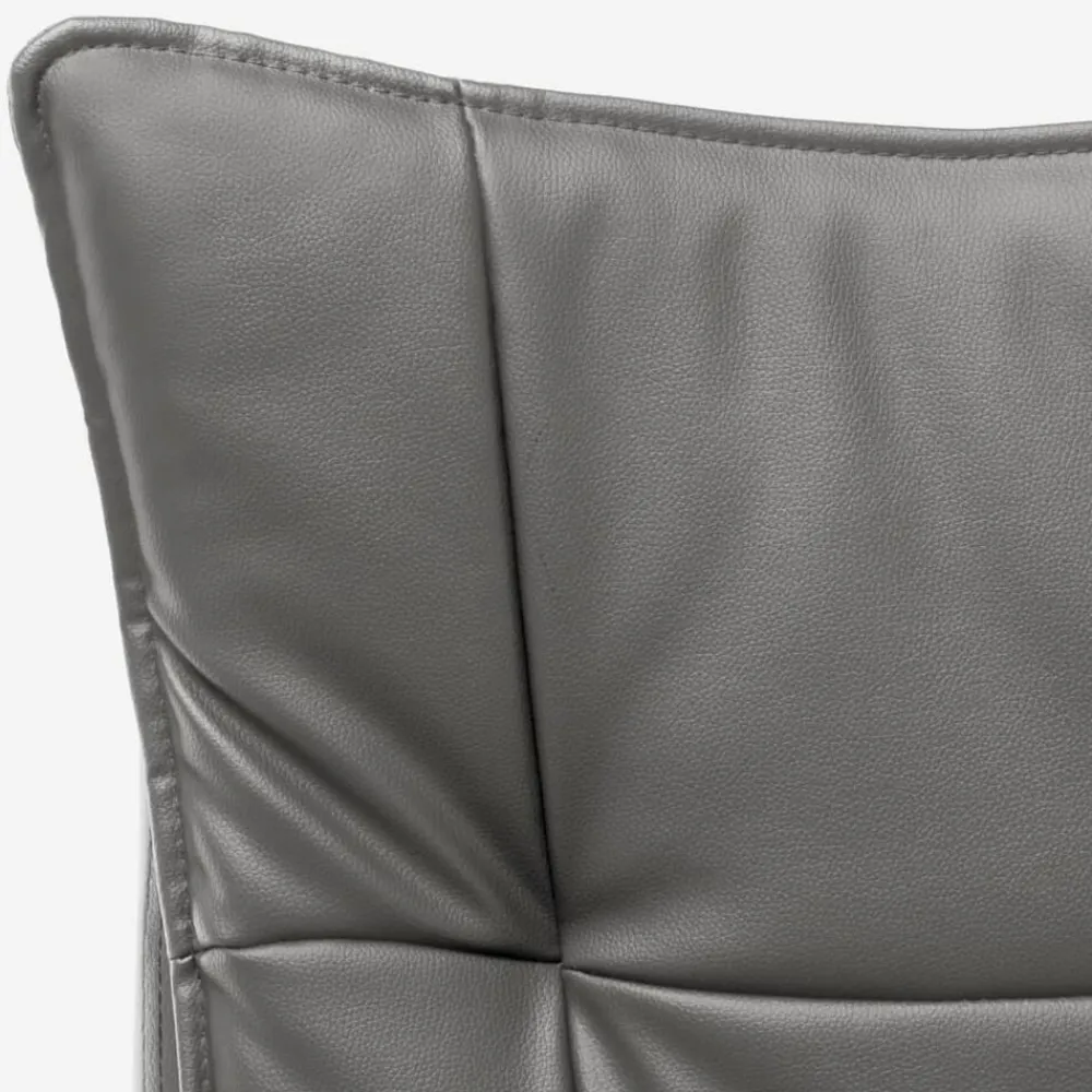 vidaXL Silla de oficina de cuero sintético gris Antracita Outlet