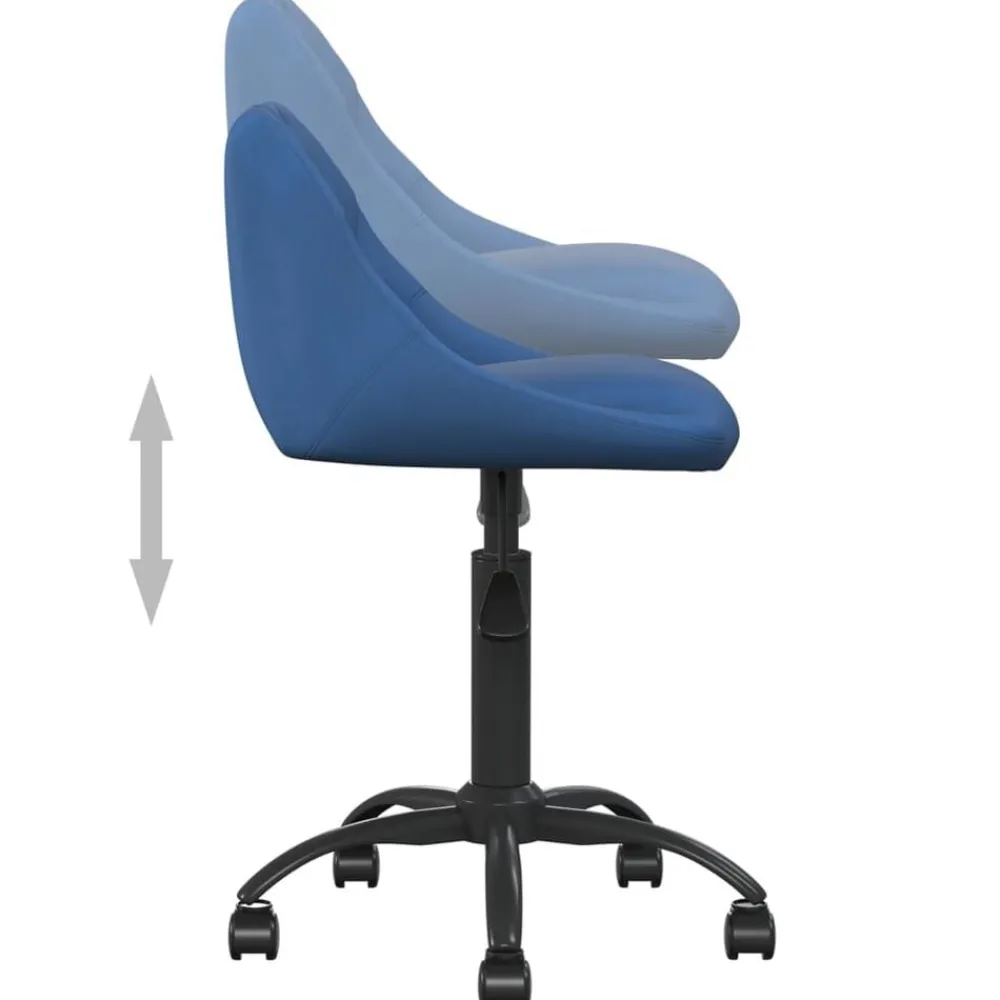 vidaXL Silla de oficina de terciopelo Azul Outlet