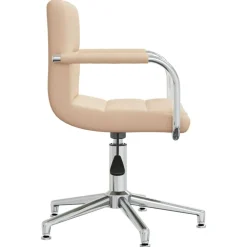 vidaXL Silla de oficina giratoria de tela color Crema Online