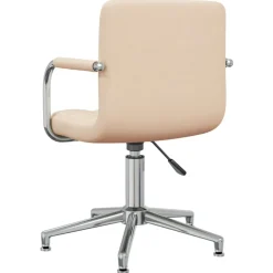 vidaXL Silla de oficina giratoria de tela color Crema Online