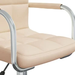 vidaXL Silla de oficina giratoria de tela color Crema Online