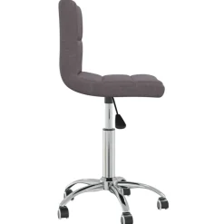 vidaXL Silla de oficina giratoria tela gris taupe Taupé
