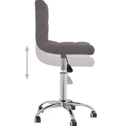 vidaXL Silla de oficina giratoria tela gris taupe Taupé