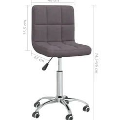 vidaXL Silla de oficina giratoria tela gris taupe Taupé