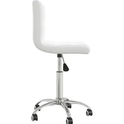 vidaXL Silla de oficina giratoria de cuero sintético Blanco Sale