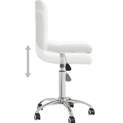 vidaXL Silla de oficina giratoria de cuero sintético Blanco Sale