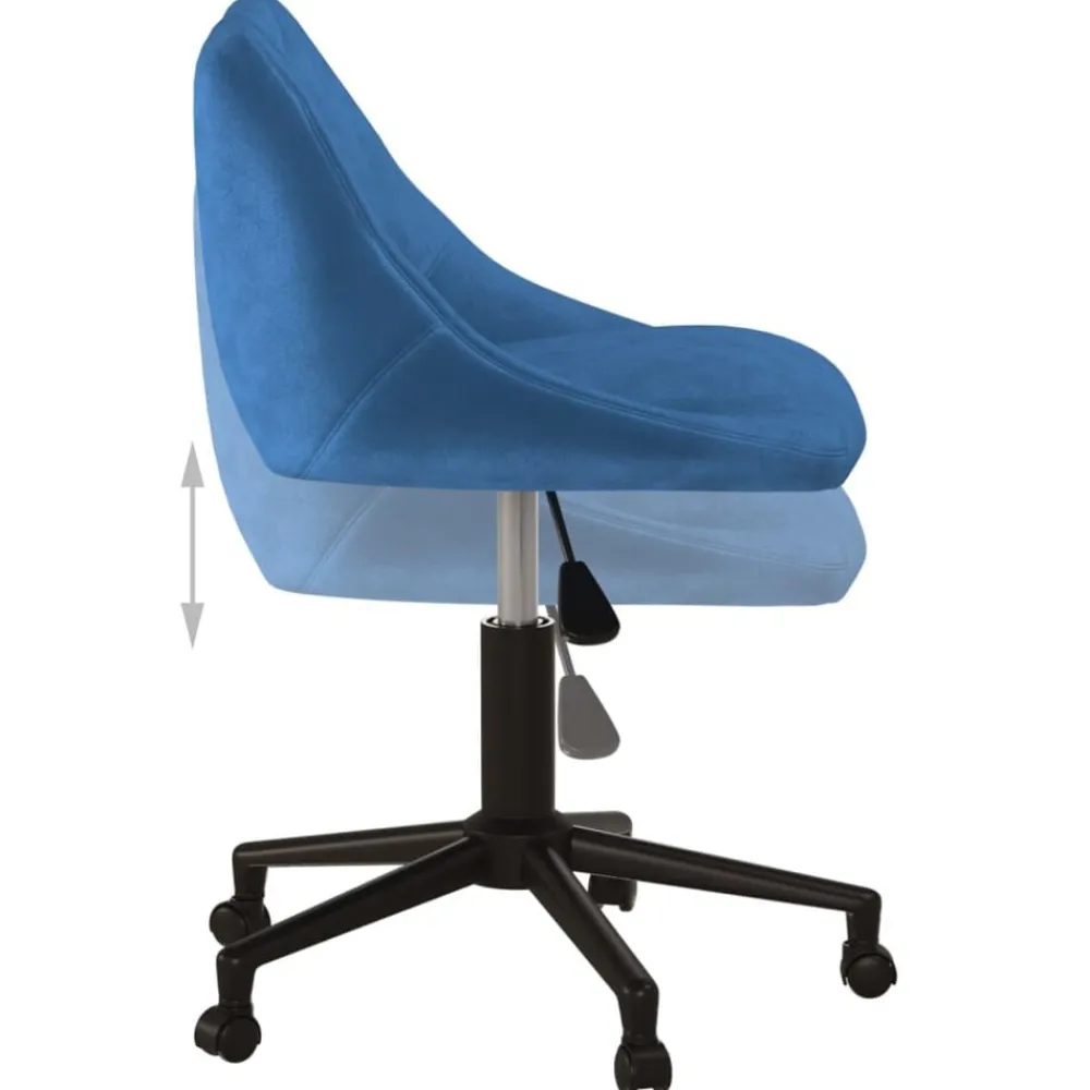 vidaXL Mobiliario De Oficina-Silla de oficina giratoria de terciopelo