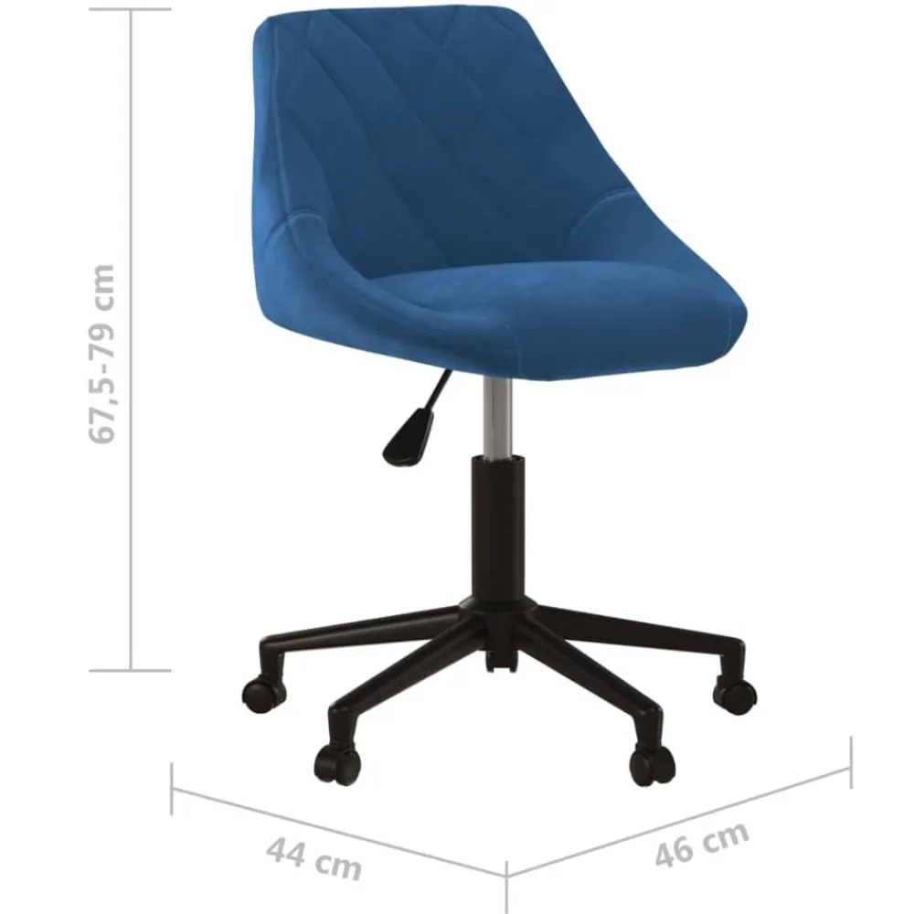 vidaXL Mobiliario De Oficina-Silla de oficina giratoria de terciopelo