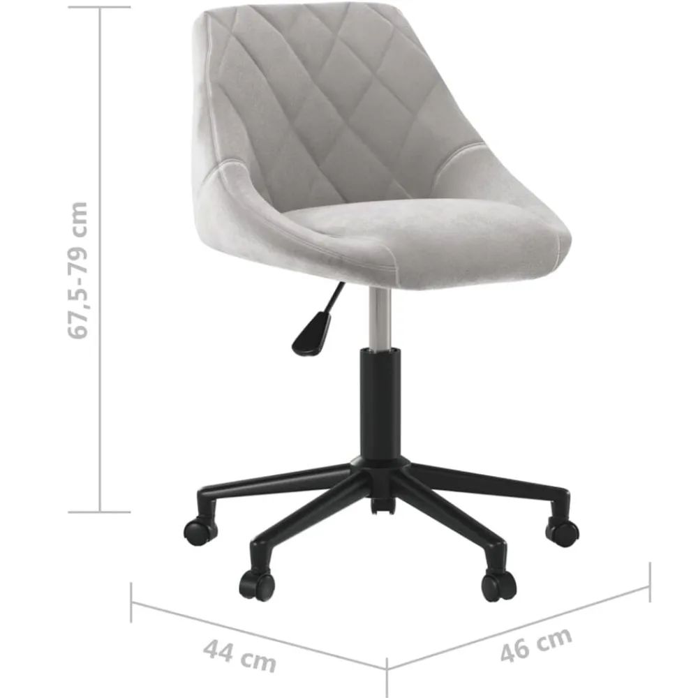 vidaXL Mobiliario De Oficina-Silla de oficina giratoria de terciopelo