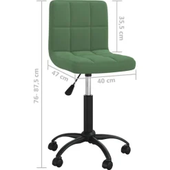 vidaXL Mobiliario De Oficina-Silla de oficina giratoria de terciopelo