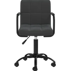 vidaXL Silla de oficina giratoria de terciopelo Negro Discount