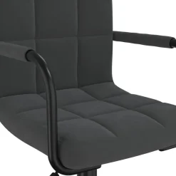 vidaXL Silla de oficina giratoria de terciopelo Negro Discount