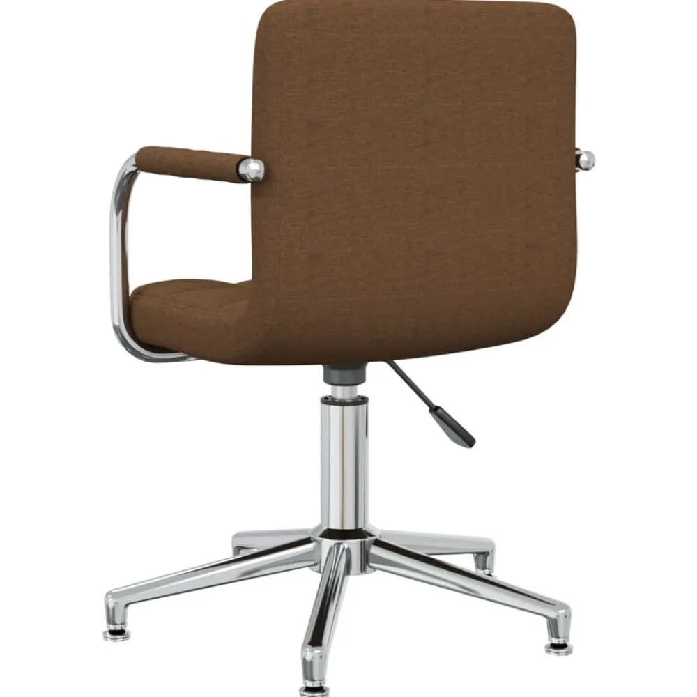 vidaXL Mobiliario De Oficina-Silla de oficina giratoria de tela marrón
