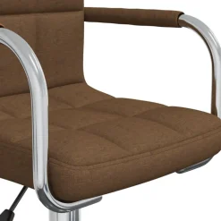 vidaXL Mobiliario De Oficina-Silla de oficina giratoria de tela marrón