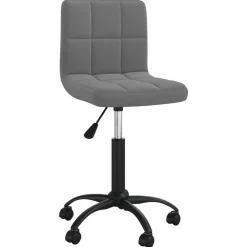 vidaXL Silla de oficina giratoria de terciopelo Gris oscuro New