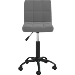 vidaXL Silla de oficina giratoria de terciopelo Gris oscuro New