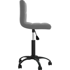 vidaXL Silla de oficina giratoria de terciopelo Gris oscuro New