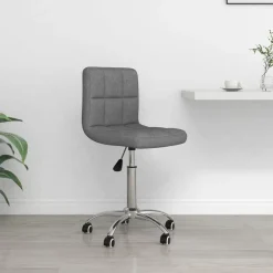 vidaXL Silla de oficina giratoria de tela Gris claro Outlet