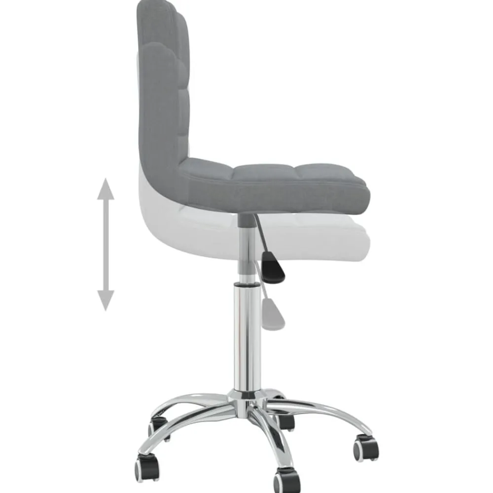 vidaXL Silla de oficina giratoria de tela Gris claro Outlet