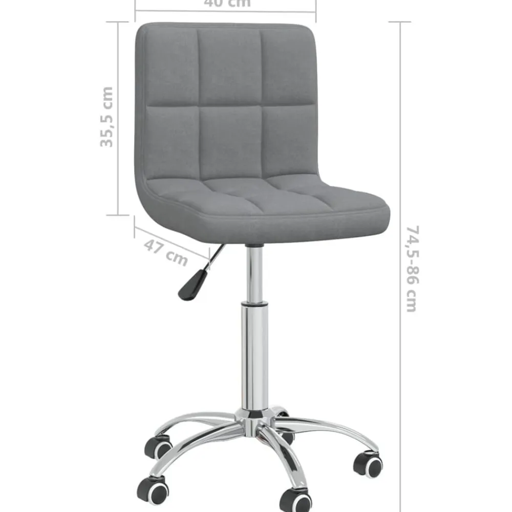 vidaXL Silla de oficina giratoria de tela Gris claro Outlet