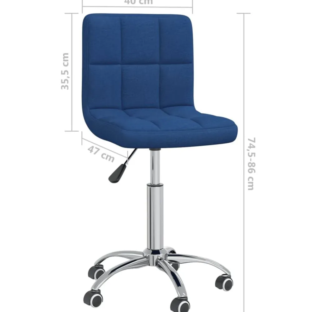 vidaXL Mobiliario De Oficina-Silla de oficina giratoria de tela