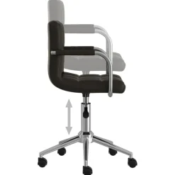 vidaXL Silla de oficina giratoria de cuero sintético Negro Clearance