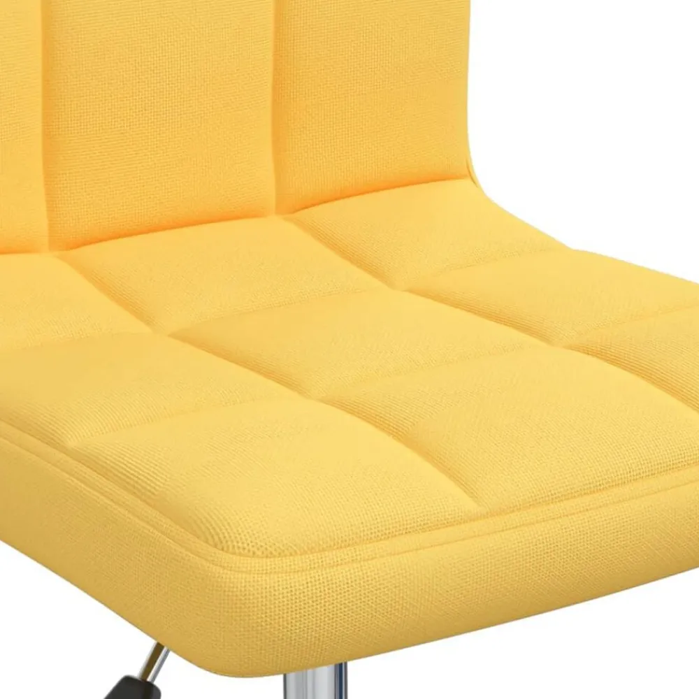vidaXL Silla de oficina giratoria de tela amarilla mostaza Amarillo mostaza Best