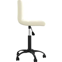vidaXL Silla de oficina giratoria de terciopelo Crema Sale