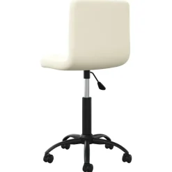 vidaXL Silla de oficina giratoria de terciopelo Crema Sale