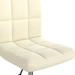 vidaXL Silla de oficina giratoria de terciopelo Crema Sale