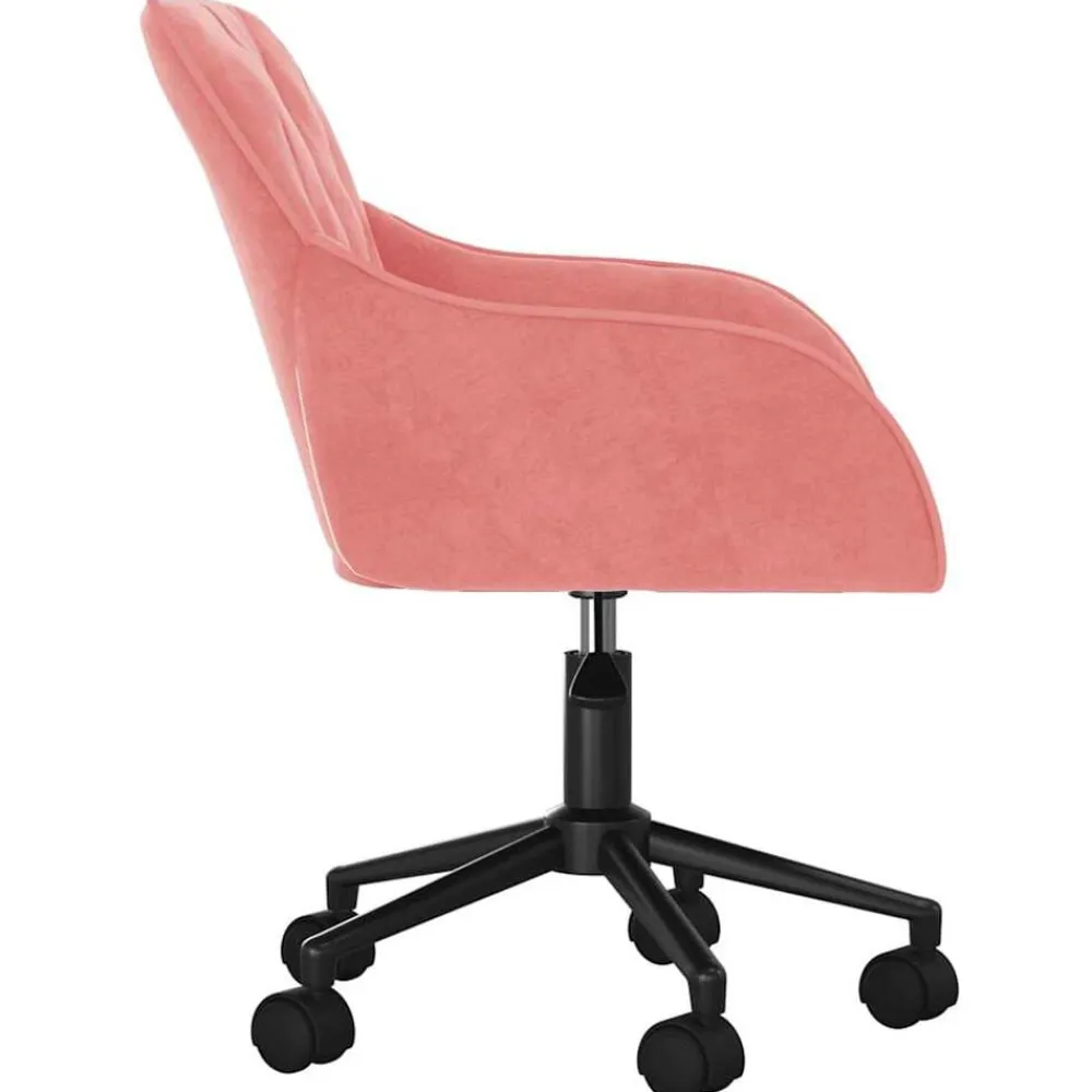 vidaXL Silla de oficina giratoria de terciopelo Rosa Online