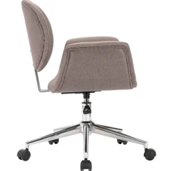 vidaXL Silla de oficina giratoria de tela gris taupe Taupé Clearance