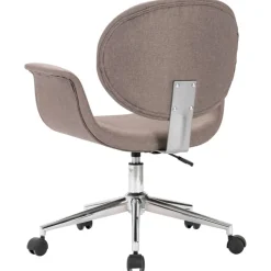 vidaXL Silla de oficina giratoria de tela gris taupe Taupé Clearance