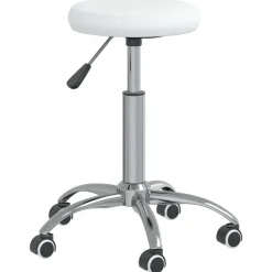 vidaXL Silla de oficina giratoria de cuero sintético Blanco Online