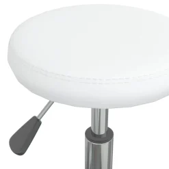 vidaXL Silla de oficina giratoria de cuero sintético Blanco Online
