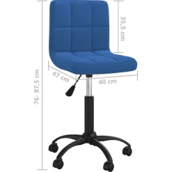 vidaXL Mobiliario De Oficina-Silla de oficina giratoria de terciopelo
