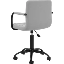 vidaXL Silla de oficina giratoria de terciopelo Gris claro Hot