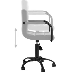 vidaXL Silla de oficina giratoria de terciopelo Gris claro Hot