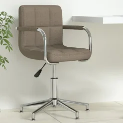 vidaXL Mobiliario De Oficina-Silla de oficina giratoria tela gris