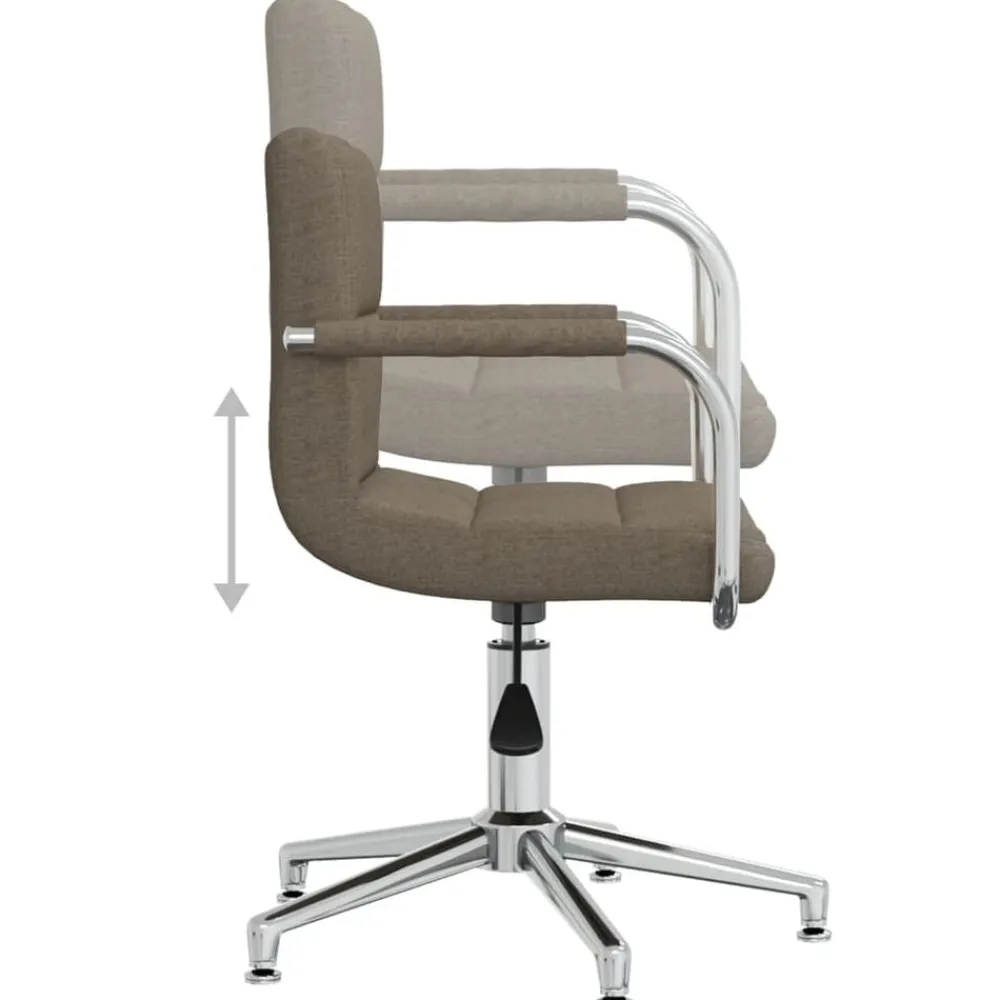 vidaXL Mobiliario De Oficina-Silla de oficina giratoria tela gris