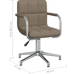 vidaXL Mobiliario De Oficina-Silla de oficina giratoria tela gris