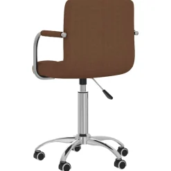 vidaXL Silla de oficina giratoria de tela marrón Marr&oacute;n Online