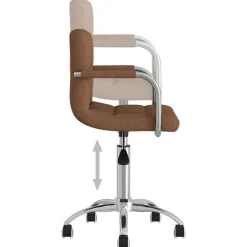 vidaXL Silla de oficina giratoria de tela marrón Marr&oacute;n Online