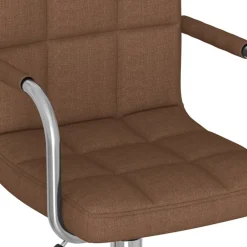 vidaXL Silla de oficina giratoria de tela marrón Marr&oacute;n Online