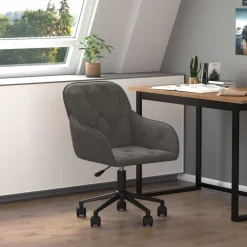 vidaXL Mobiliario De Oficina-Silla de oficina giratoria de terciopelo