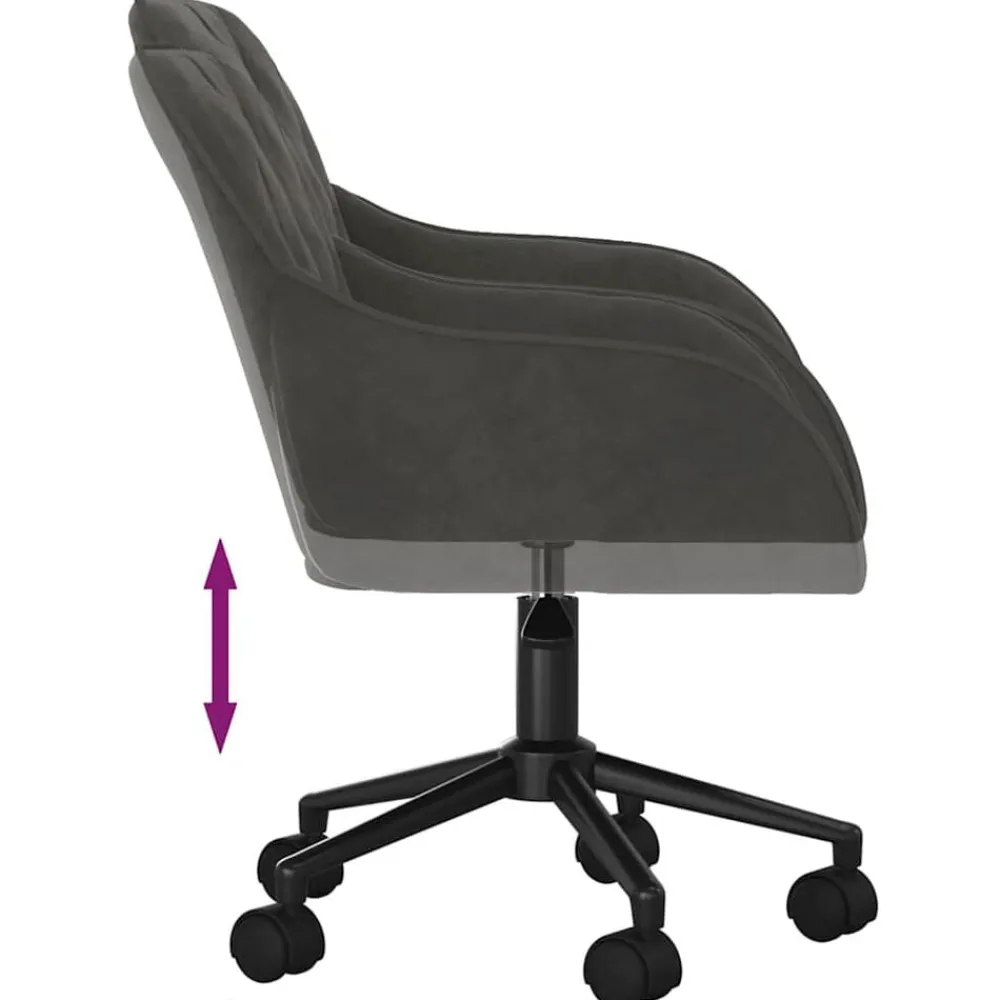 vidaXL Mobiliario De Oficina-Silla de oficina giratoria de terciopelo